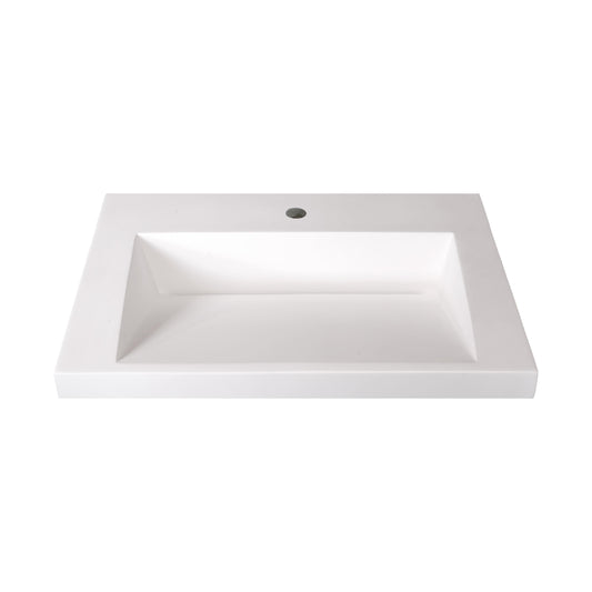 Ramp Sink Vessel Top 25" x 19" x 2" White