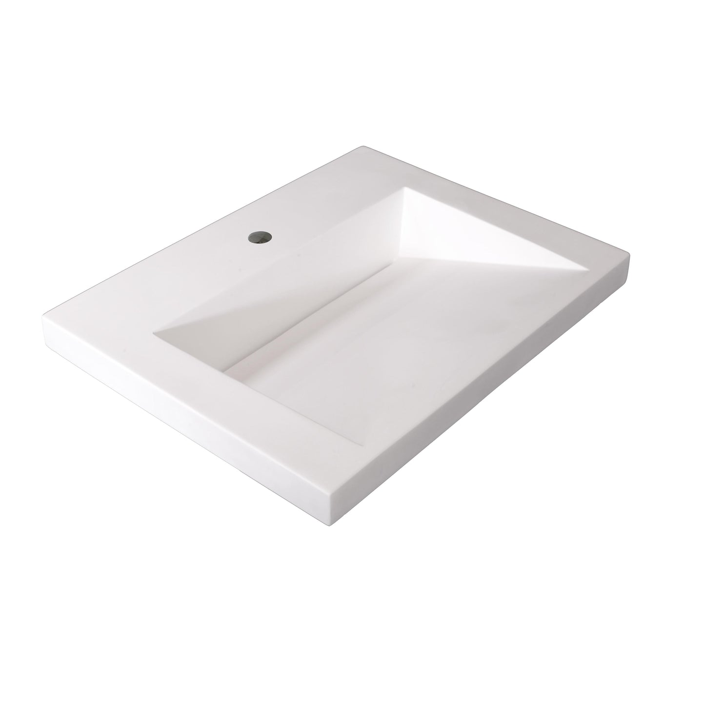 Ramp Sink Vessel Top 25" x 19" x 2" White