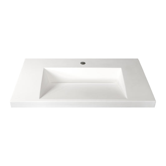 Ramp Sink Vessel Top 31" x 19" x 2" White