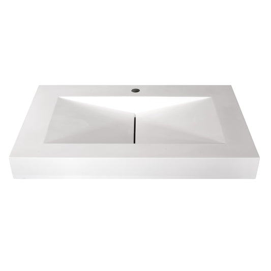 Sophia Sink Vessel Top 31″ x 19″ x 3.5" White